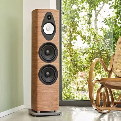 Sonus Faber Sonetto VIII второго поколения в интерьере. Цвет отделки - Walnut