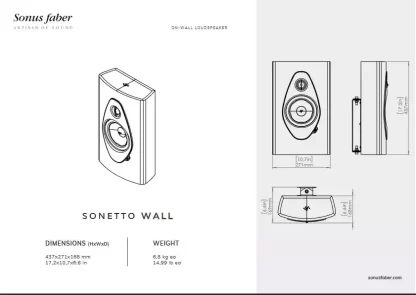 Чертеж Sonus Faber Sonetto Wall G2